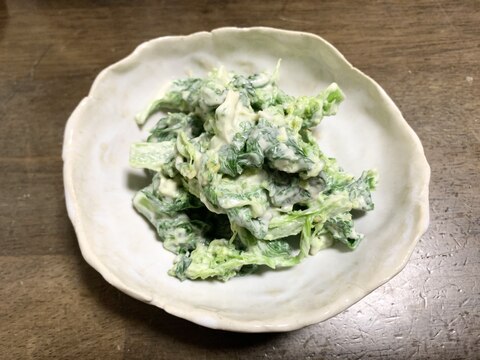 簡単レシピ　和食レシピ　菜の花のからしマヨ和え